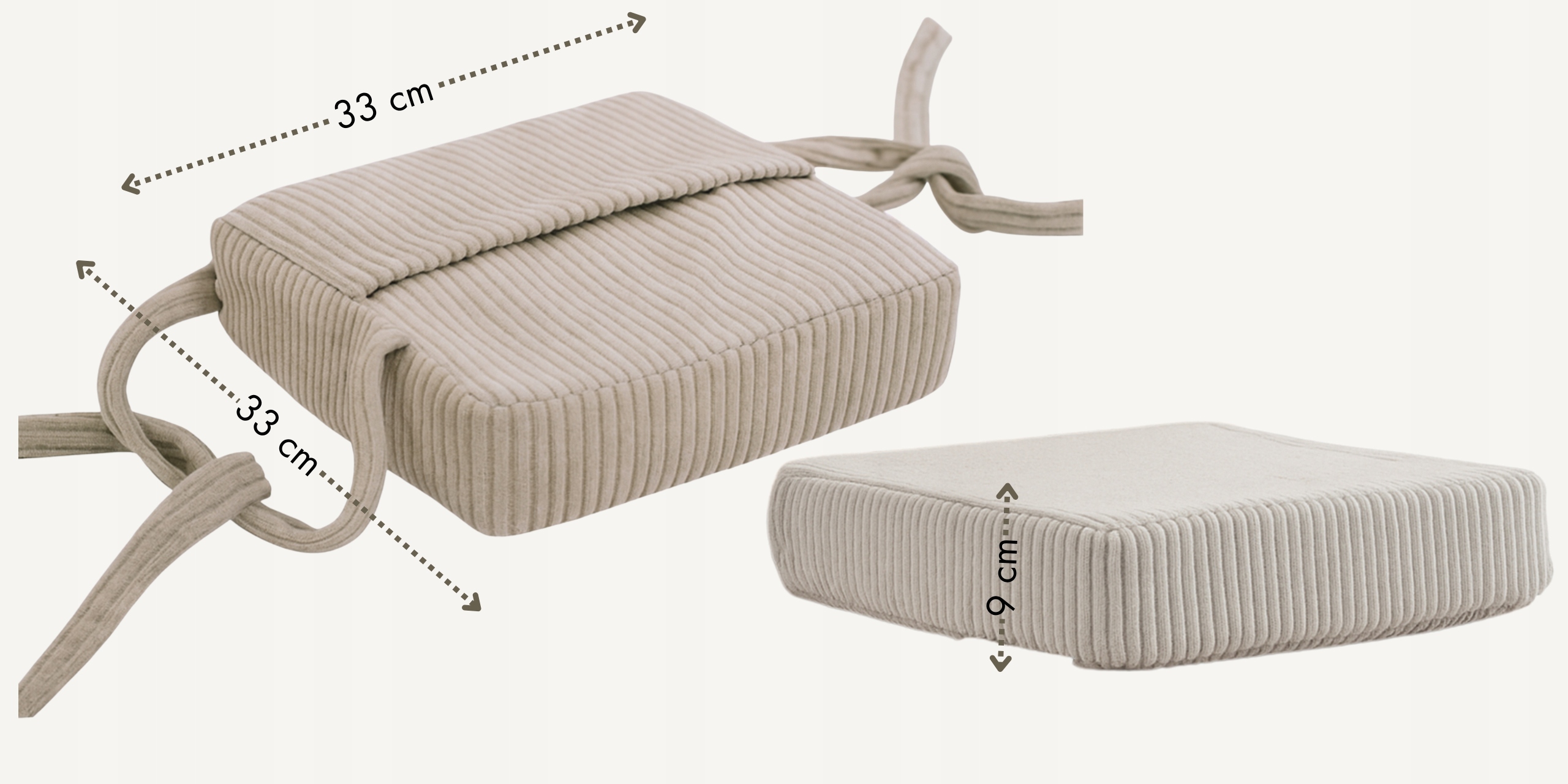 Poduszka podwyższająca na krzesło dla dzieci - szary sztruks 0339c3ee461eada5720a347c067a