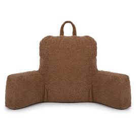 Flumi Reading Pillow for Adults with Armrests and Pockets - Boucle brown