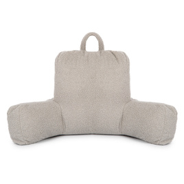 Flumi Reading Pillow for Adults with Armrests and Pockets - Boucle grey