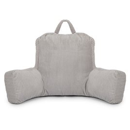 Flumi Reading Pillow for Adults with Armrests and Pockets - Corduroy grey