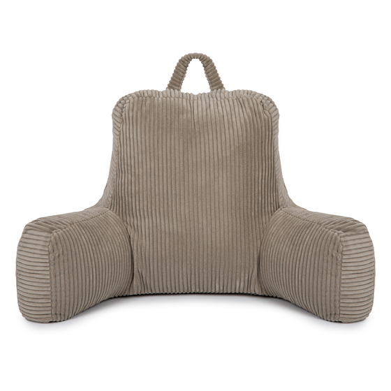 Flumi Reading Pillow for Adults with Armrests and Pockets - Corduroy beige