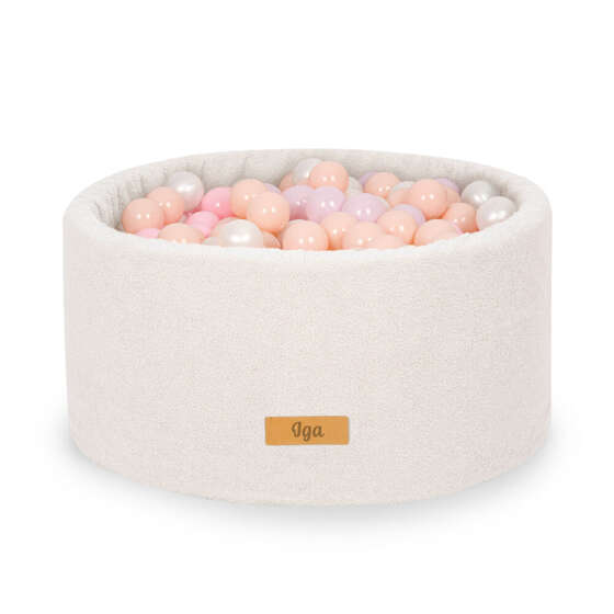 Personalized Ball Pit light beige Teddy + 200 Balls