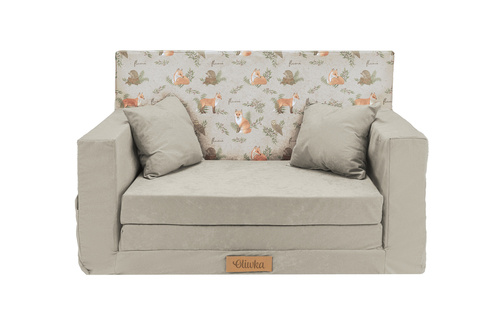 Personalized kids' foldable couch deers