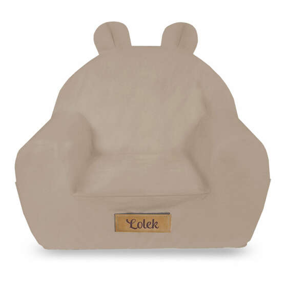 Personalisierter Schaumstoffsessel für Kinder beige