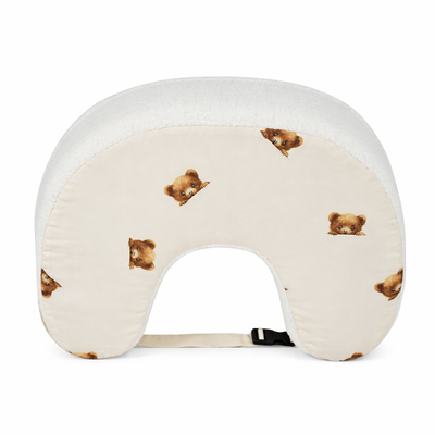 Feeding pillow - pink with white dots