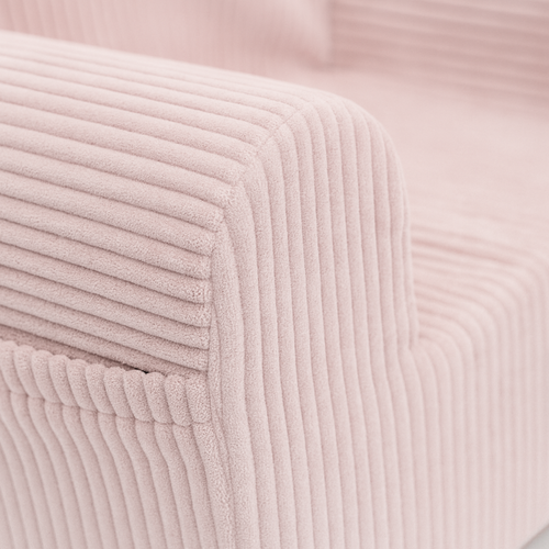 Personalisierter Schaumstoffsessel für Kinder beige Stoff Kord