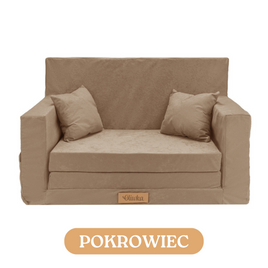 Personalized kids' foldable couch - beige