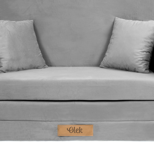 Personalized kids' foldable couch grey