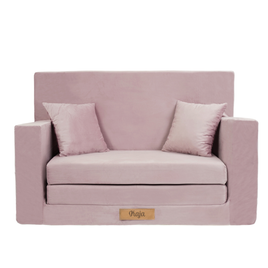 Personalized kids' foldable couch powder pink