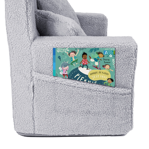 Personalisierter faltbarer Kinderteddy - grau