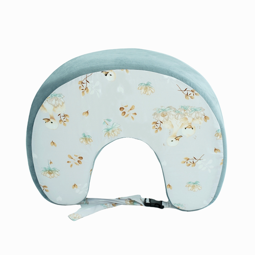 Poduszka FASOLKA do karmienia z pianki - łabędź + szary