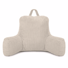 Flumi Reading Pillow for Adults with Armrests and Pockets - Corduroy beige