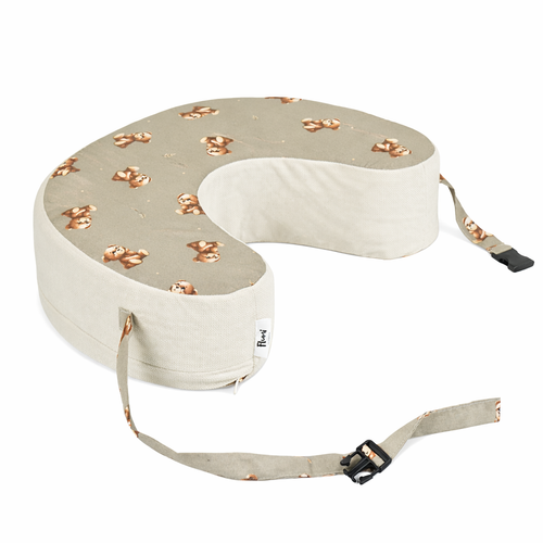 Feeding pillow - pink with white dots