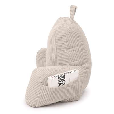 Flumi Reading Pillow for Adults with Armrests and Pockets - Corduroy beige