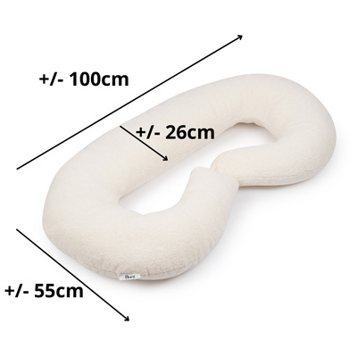 Umstandskissen Typ C - Teddy Kollektion - hellbeige