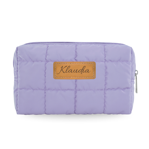 Personalizowana pikowana kosmetyczka - fioletowy
