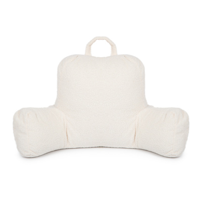 Flumi Reading Pillow for Adults with Armrests and Pockets - Boucle beige