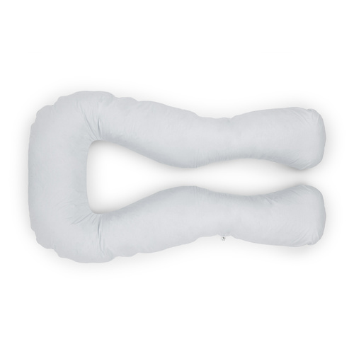 Schwangerschaftskissen marineblau mit weißem U Typ hellgrau