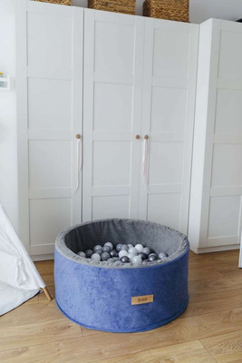  Personalisierte Bällebad Baby Bällepool Kinder 90x40cm mit 200 Bällebad Bälle blau