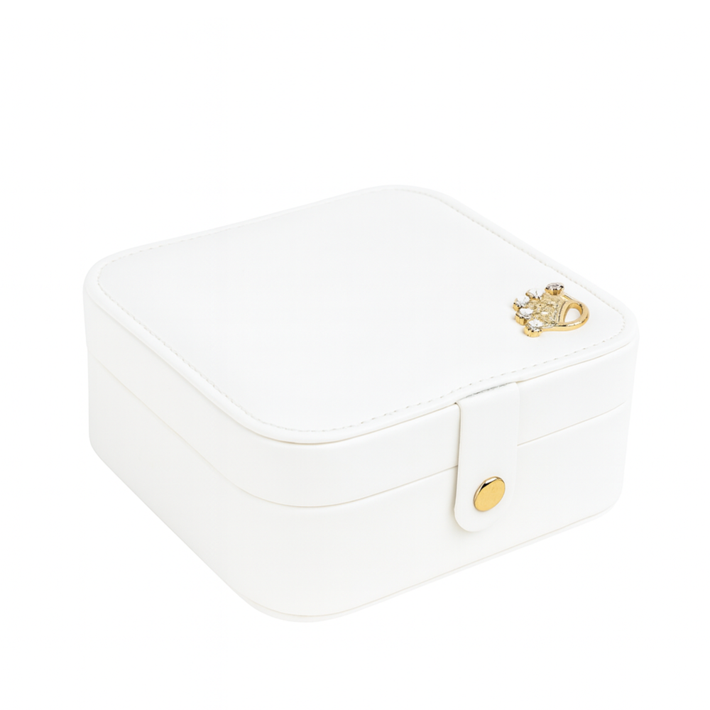 Personalizowana du�a szkatu�ka na bi�uteri� - jasny be�