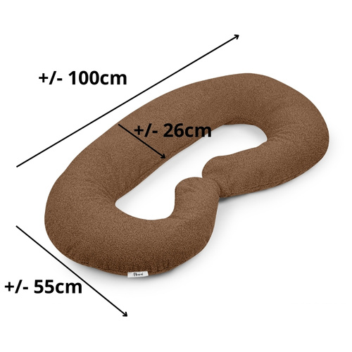 Umstandskissen Typ C - Teddy Kollektion - braun