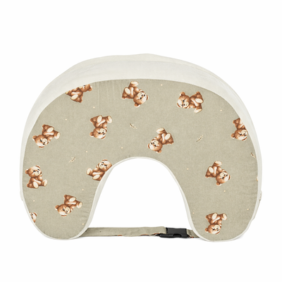 Feeding pillow - pink with white dots