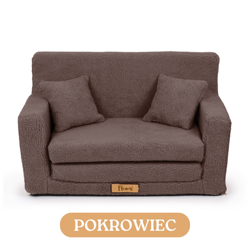 Pokrowiec na sofę - BARANEK czekoladowy