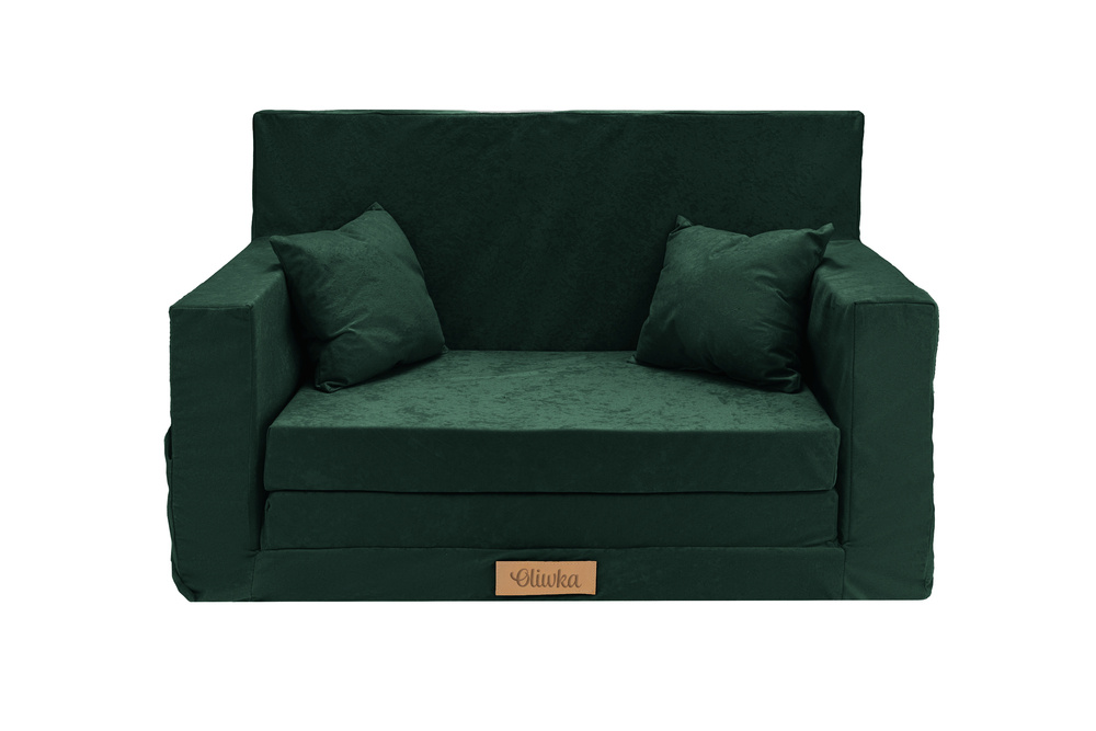 Rozkadana sofa piankowa dziecica ZIELONA