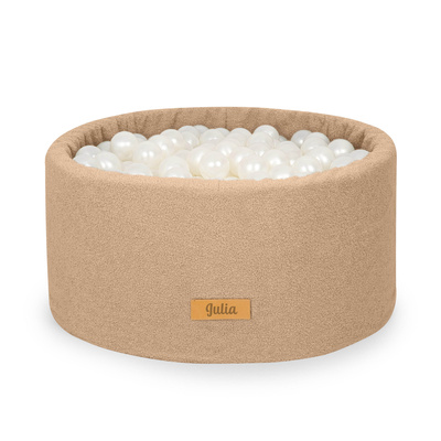Personalizowany piankowy basen z kulkami CIEMNY BARANEK TEDDY – 200 piłek w zestawie