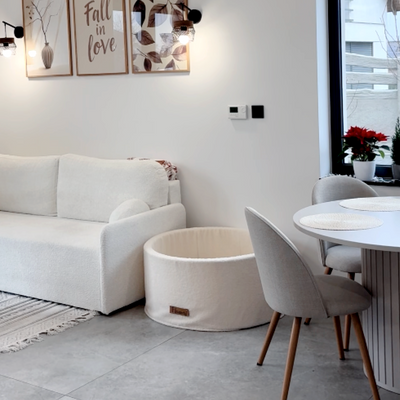  Personalisierte Bällebad Baby Bällepool Kinder mit 200 Bällebad Bälle /Hellbeiger Teddy