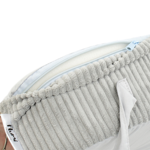 Fütterungskissen - rosa mit weißen Tupfen