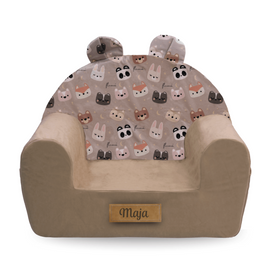 Personalized foam armchair for kids teddy bears