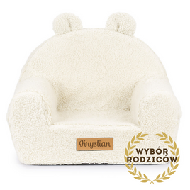 Personalizowany fotelik dziecięcy - baranek jasny
