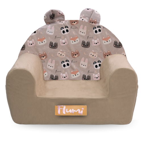 Personalizowany fotelik dziecięcy z uszami w misie