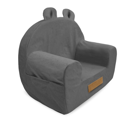 Personalisierter Schaumstoffsessel für Kinder grau