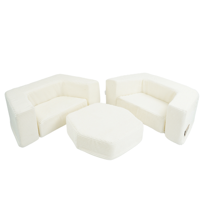 Personalized kids' foldable couch - beige