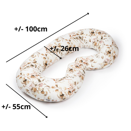 Umstandskissen Typ C creme mit Blattmuster