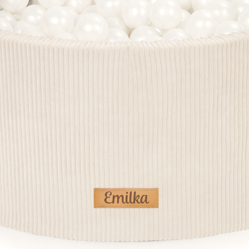 Personalizowany piankowy basen z kulkami BEŻOWY SZTRUKS – 200 piłek w zestawie