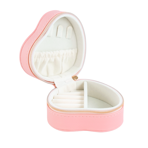 Personalizowana szkatułka na biżuterię w kształcie serca - róż