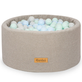 Personalizowany piankowy basen z kulkami SZARY BARANEK TEDDY – 200 piłek w zestawie