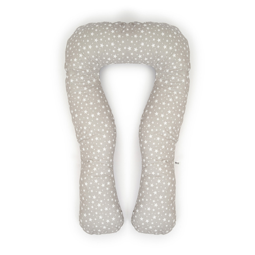 Schwangerschaft Kissen marineblau mit weißen U-Typ grau mit Sternen