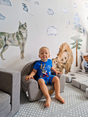 Personalisierter Schaumstoffsessel für Kinder Rehe