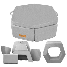 Piankowy plac zabaw dla dzieci z personalizacją – modułowy zestaw Montessori baranek szary