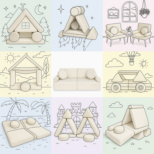 Personalisierter faltbarer Kinder - beige