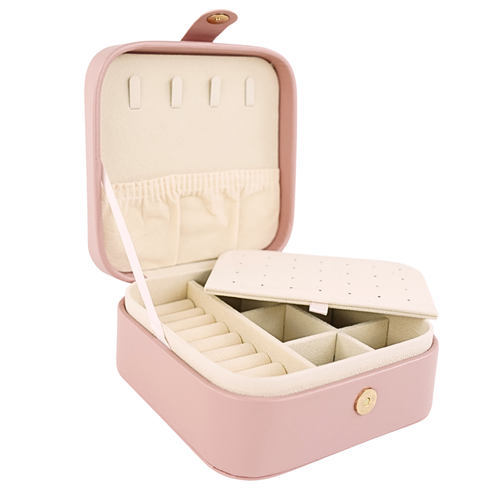 Personalizowana duża szkatułka na biżuterię - róż