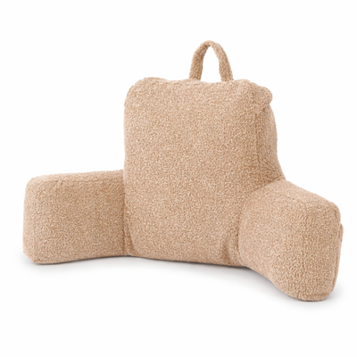 Flumi Reading Pillow for Adults with Armrests and Pockets - Boucle beige