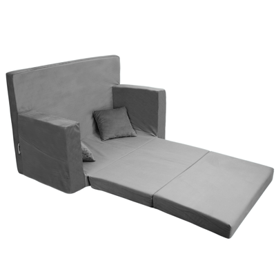 Personalized kids' foldable couch grey