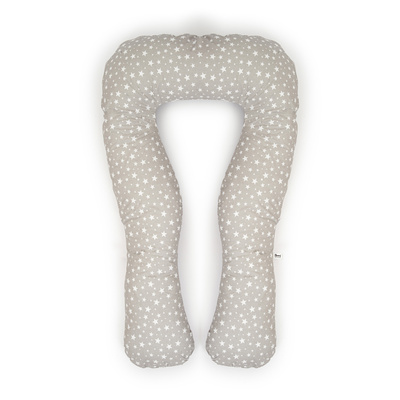 Schwangerschaft Kissen marineblau mit weißen U-Typ grau mit Sternen