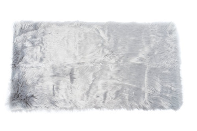 Włochaty dywanik ze sztucznej skóry 60x120 Szary