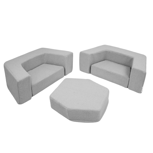 Personalized kids' foldable couch - beige